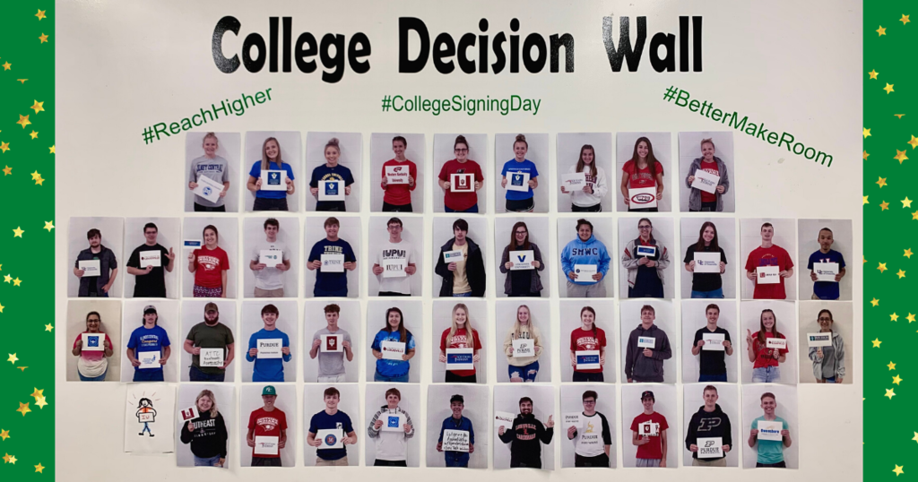 College Decision Wall